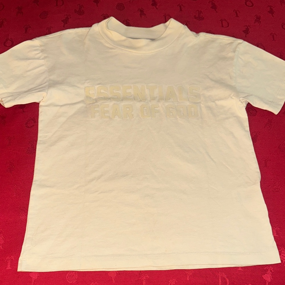 Essentials Kids Cream Short Sleeve Tee